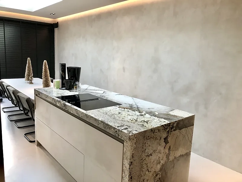 Forcrete microcement wandafwerking in keuken